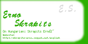 erno skrapits business card